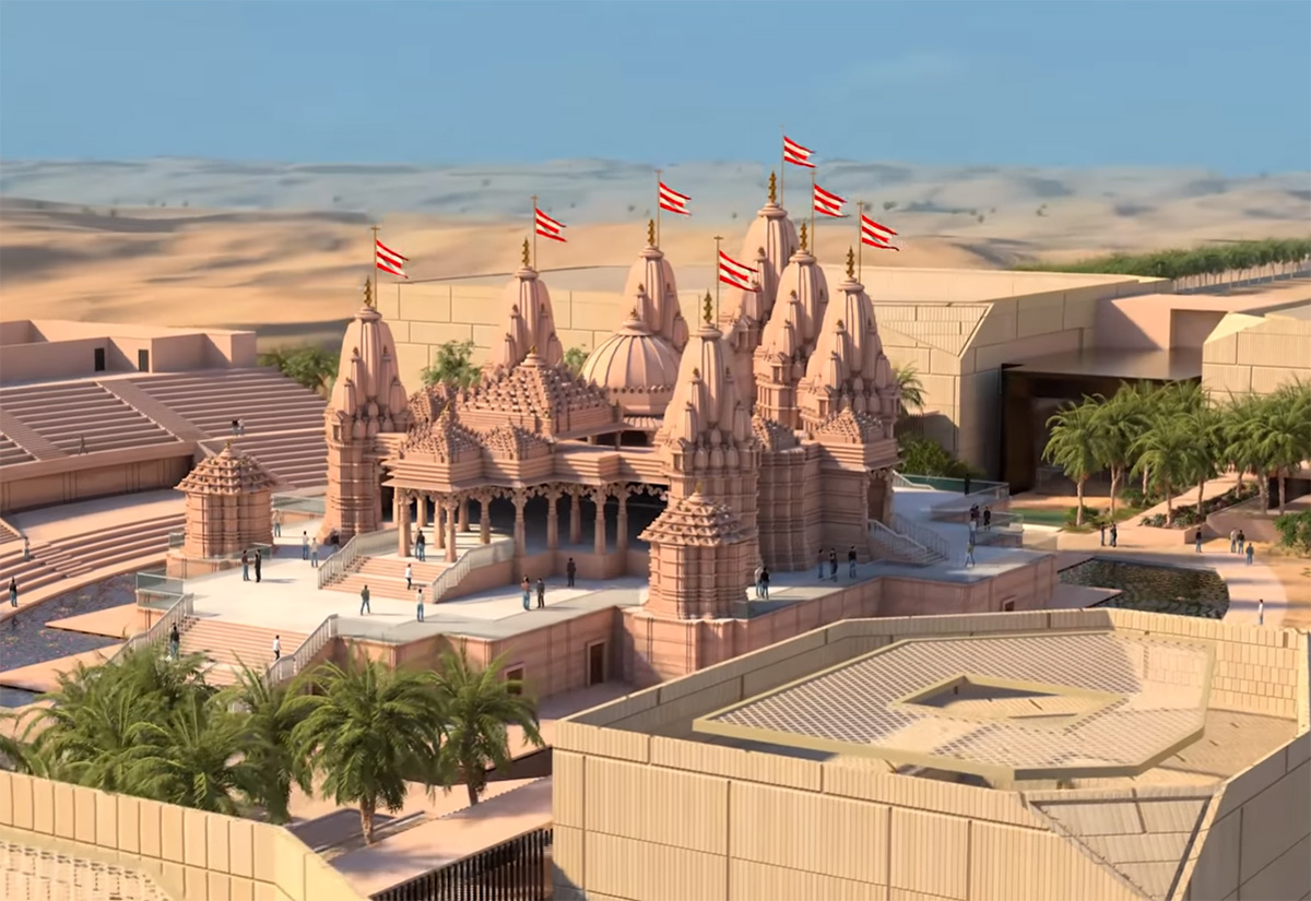 The inaugural Hindu stone temple in Abu Dhabi is scheduled to open to the public on March 1st.